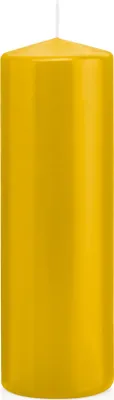 Produktbild von Wiedemann Stumpenkerzen Dotter Gelb Ø 60 x 185 mm, 16 Stück, 61 Brenndauer