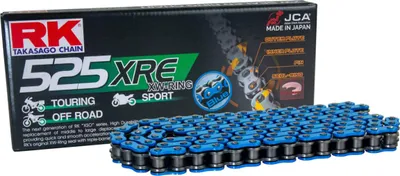 Immagine prodotto di Catena trasmissione aperta RK blu XRE 112 maglie 525 chiusura con rivetto