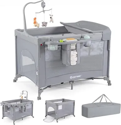 Imagen del producto de Cama auxiliar plegable 5 en 1 con altura ajustable