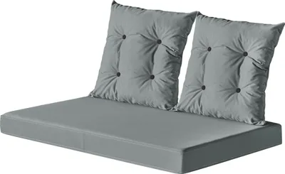 Produktbild von Betten-ABC Palettenpolster-Set  mit Bezug und 2 Rückenkissen, Ausführung: 80 x 120 cm + 2 Rückenkissen