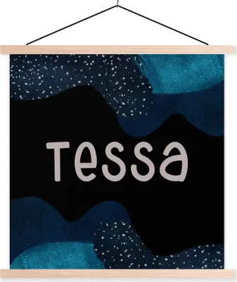 Produktbild von MuchoWow® Textilposter Tessa - Pastell - Mädchen 40x40 cm mit holzfarbenen Rahmen - Posterleiste