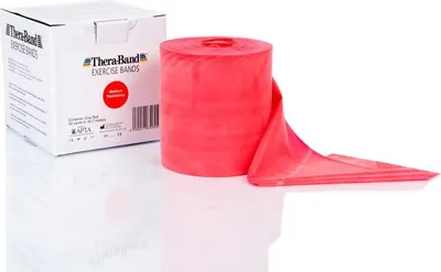 Produktbild von TheraBand Rolle Übungsband in 45,5 m, Rot, medium