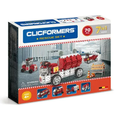 Produktbild von Clicformers Brandweer Set, 7-in-1, 70dlg