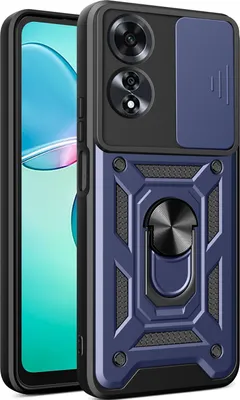 Produktbild von Hülle für Oppo A60 Magnetische Ring Ständer Halter Dia Kameraschutz TPU Bumper Silikon Schutzhülle Blau