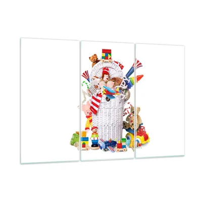 Produktbild von Bilder auf glas - Spielzeug Kinder Spaß Freunde - 165x110cm - Glasbilder - Wandbilder - Kunstdruck - zum Aufhängen bereit - Wanddekoration aus Glas - Glas Bilder - Wandbild auf Glas - GCE165x110-3197