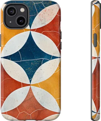 Produktbild von Geometrisches Retro-Muster – Hülle Kompatibel mit iPhone 14 Plus