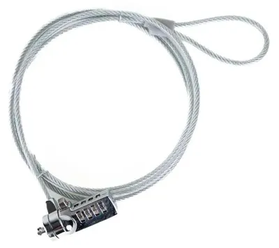 Obrázok produktu pre iggual Secure 4D, 1,5 m, Kensington, Zámok na heslo, Pozinkovaná oceľ, Strieborná