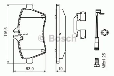 Produktbild von Bosch Bremsbelagsatz, Scheibenbremse  0 986 494 290