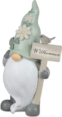 Produktbild von Deko Zwerg Vogel Wichtel Gnom Gartenzwerg Garten Skulptur Figur Mann Objekt