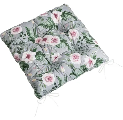 Zdjęcie produktu dla Poduszka Adéla pikowana – 40 x 40 cm – różowa, szara, zielona