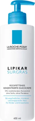 Obrázok produktu pre La Roche-Posay - LIPIKAR Surgras Sprchový krém (suchá pokožka) - Hydratačný sprchový gél 400 ml