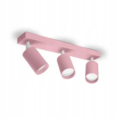 Produktbild von FKL DESIGN Home Deco Deckenlampe Deckenleuchte Kinderleuchte Kinderlampe 3-flammig GU10 Verstellbar Lampenschirm Lampe aus Serie (N975-BZ3-R)