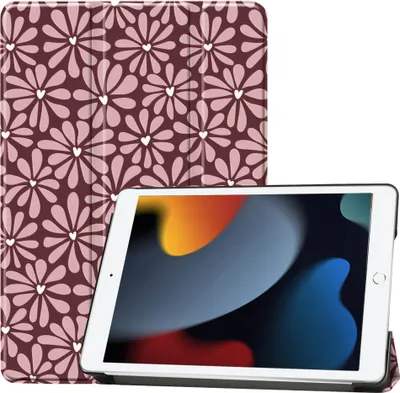 Immagine prodotto di Custodia pieghevole imoshion Design Trifold per iPad 9 (2021) 10,2 pollici / iPad 8 (2020) 10,2 pollici / iPad 7 (2019) 10,2 pollici - Bloom Love Blush