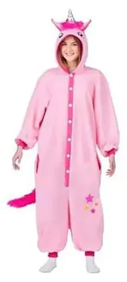 Produktbild von Mom Einhorn Kigurumi-kostüm Mit Kapuze Und Schwanz Für Herren Rosa L-XL Kinder Rosa L-XL