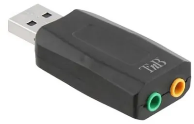 Produktbild von T'nB ADAUSB51, USB-A, 2 x 3.5mm, Schwarz