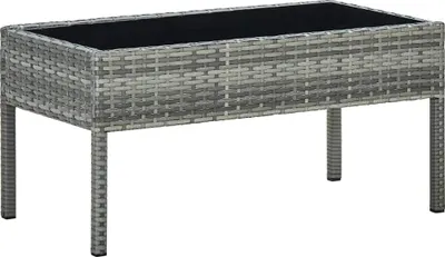 Produktbild von Gartentisch in Grau aus Poly-Rattan 75x40x37 cm
