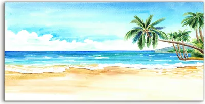 Produktbild von Coloray Canvas 120x60  Wandbild Leinwand Bilder Seelandschaft Tropischer Strand