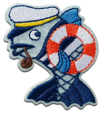 Obrázek produktu pro Mono-Quick fish with whistle animal - nášivka, nažehlovací, nášivky, nášivky, k nažehlení, velikost: 4,7 x 4,5 cm