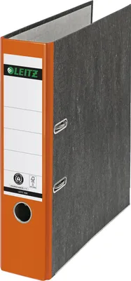 Produktbild von Leitz Plastic Lever Arch File A4 80mm 180°, A4, Karton, Orange, 600 Blätter, 8 cm, 81 mm