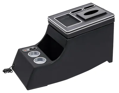 Produktbild von Armlehnenbox, LED-Licht, Aufbewahrungsorganisator, schwarz