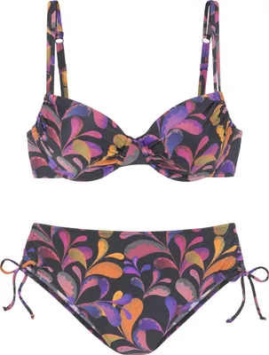 Produktbild von VIVANCE Bügel-Bikini schwarz bedruckt Größe 36 Cup B
