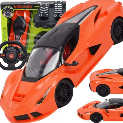 Immagine prodotto di Lolex | Auto sportiva RC 1:16 - Rosso - Con luci e suoni - Perfetto per bambini e adulti