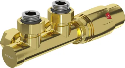 Immagine prodotto di Mexen G00 set termostatico angolare, Duplex, DN50, dorato - W907-900-50