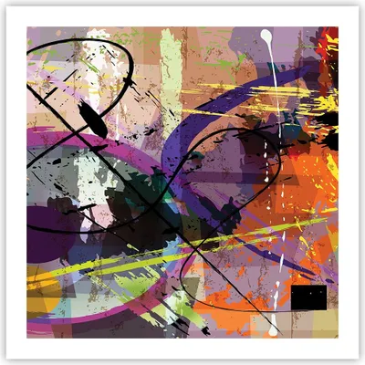 Produktbild von Poster - Poster ohne Rahmen - Abstraktion modern - 60x60 cm - Wand Bild - Wanddeko - Wandbilder - Kunstposter - Wandposter - Bilder - Kunstdruck - Wanddekoration - Wandbild - P2XAC60x60-3895