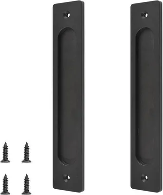 Obrázok produktu pre Pravé kľučky na posuvné dvere, 220 mm, hliník, čierne