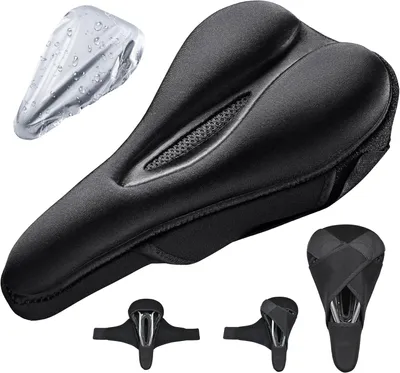 Productafbeelding van Gelhoes fietszadel - Siliconen gel - Ademend - Voor mountainbikezadels - 28 x 16 cm