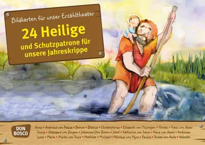 Immagine prodotto di 24 Heilige und Schutzpatrone für unsere Jahreskrippe. Kamishibai Bildkartenset.