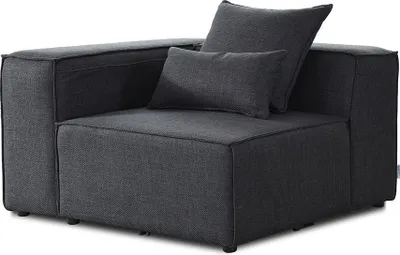 Produktbild von HOME DELUXE - Ecksofa Links VERONA - Anthrazit, ca. 120 x 70 x 120 cm, Sitzhöhe: 46 cm, Sitztiefe: 80 cm I Modulares Sofa Modulsofa Ecksofa Wohnlandschaft