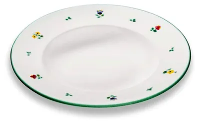 Produktbild von Pastateller Gourmet, Durchmesser 29 cm, Dekor Streublume, handgefertigt in Österreich