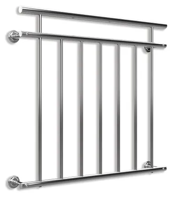 Produktbild von MONZANA® Französischer Balkon Edelstahl Pflegeleicht 90x100cm 7 Füllstäbe Balkongeländer Terrassengeländer Fensterschutz
