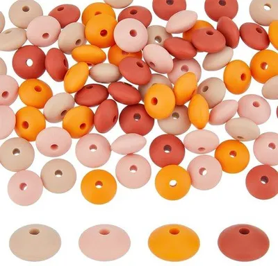 Productafbeelding van Dailygoods- Siliconen Kralen 80 Stuks - Kralen Set - 4 Kleuren - 11,5 mm Diameter - Sieraden Maken - Gat 2,5 mm