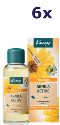 Immagine prodotto di 6 flaconi di olio da massaggio Kneipp all'arnica da 100 ml