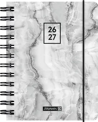 Produktbild von Schülerkalender 2026/2027 "Grey Marble" | A6, Kunststoff