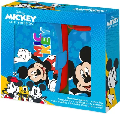 Obrázek produktu pro Hliníková sada bidonů + snídaňová taška Mickey Mouse MK30007 Kids Euroswan