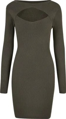 Produktbild von Urban Classics Ladies - CUT OUT Kleid oliv - XS