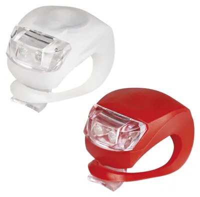 LED přední + zadní svítilna na kolo P3921 na 2x CR2032, 10 lm