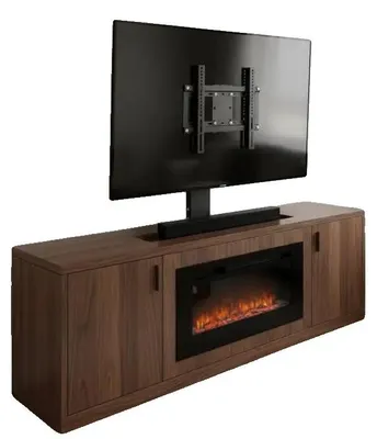 Imagen del producto de Soporte motorizado para elevador de TV, con ajuste de altura, capacidad máxima de carga de 60 kg, color plateado