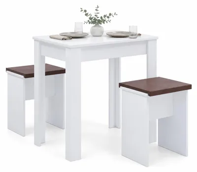 Obrázek produktu pro Dřevěný jídelní set Stolová skupina Stolové lavice Esal L