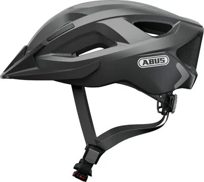 Produktbild von ABUS Stadthelm Aduro 2.0 - Allround-Fahrradhelm mit Licht - in sportivem Design für den Stadtverkehr - für Damen und Herren - Titan (gräulich), Größe M (52-58 cm)