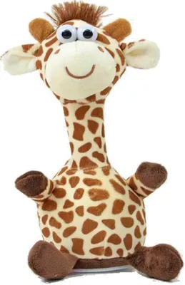 Produktbild von Kögler Labertier Giraffe Fleckchen plappert alles nach Wackelkopf 22 cm