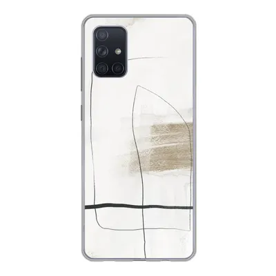 Produktbild von MuchoWow® Handyhülle Schutzhülle Hülle für Samsung Galaxy A51 Farbe - Minimalismus - Schwarz Silikon Softcase Handy Hülle - Schutzabdeckung