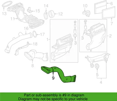 Produktbild von Auto-Luftfilter-Ansaugkanalschlauch 642094879 6420948897 Passend für Mercedes Benz X166 GL350 2012–2016 (links)