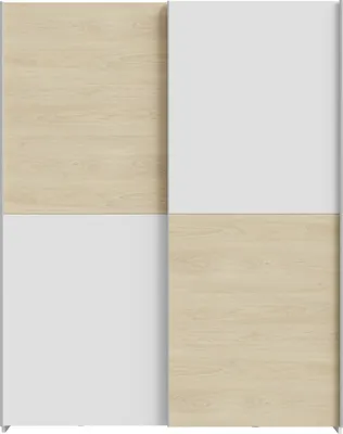 Produktbild von Furniture24 Kleiderschrank Schach&Matt SHMS72231-M870 Schwebetürenschrank Forte Puccini Eiche/Weiß