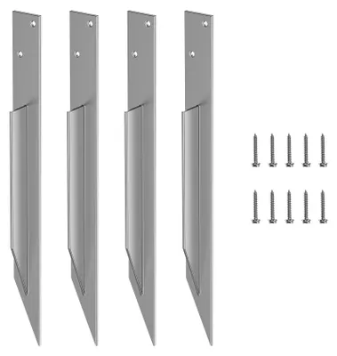 Imagen del producto de Anclaje de suelo para columpio - Acero galvanizado - 43 cm - Juego de 4 con tornillos