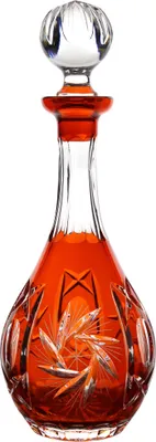 Produktbild von Karaffe Schleuderstern 750ml orange, aus Bleikristall