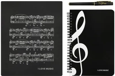 Image de Cahier A5 à spirales avec stylo plume - Papier de haute qualité - Idéal pour les journaux intimes